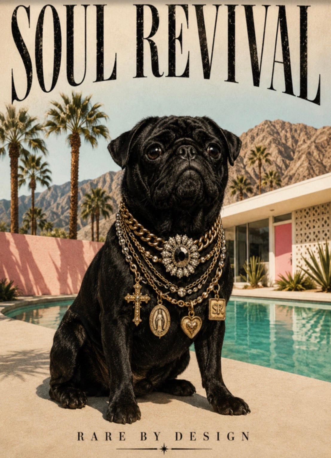 Palm Springs Pug Tee